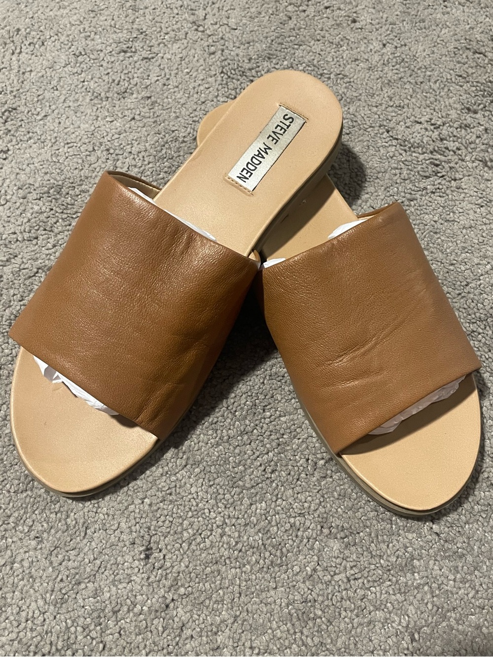 Steve Madden Brown Karolyn Slides